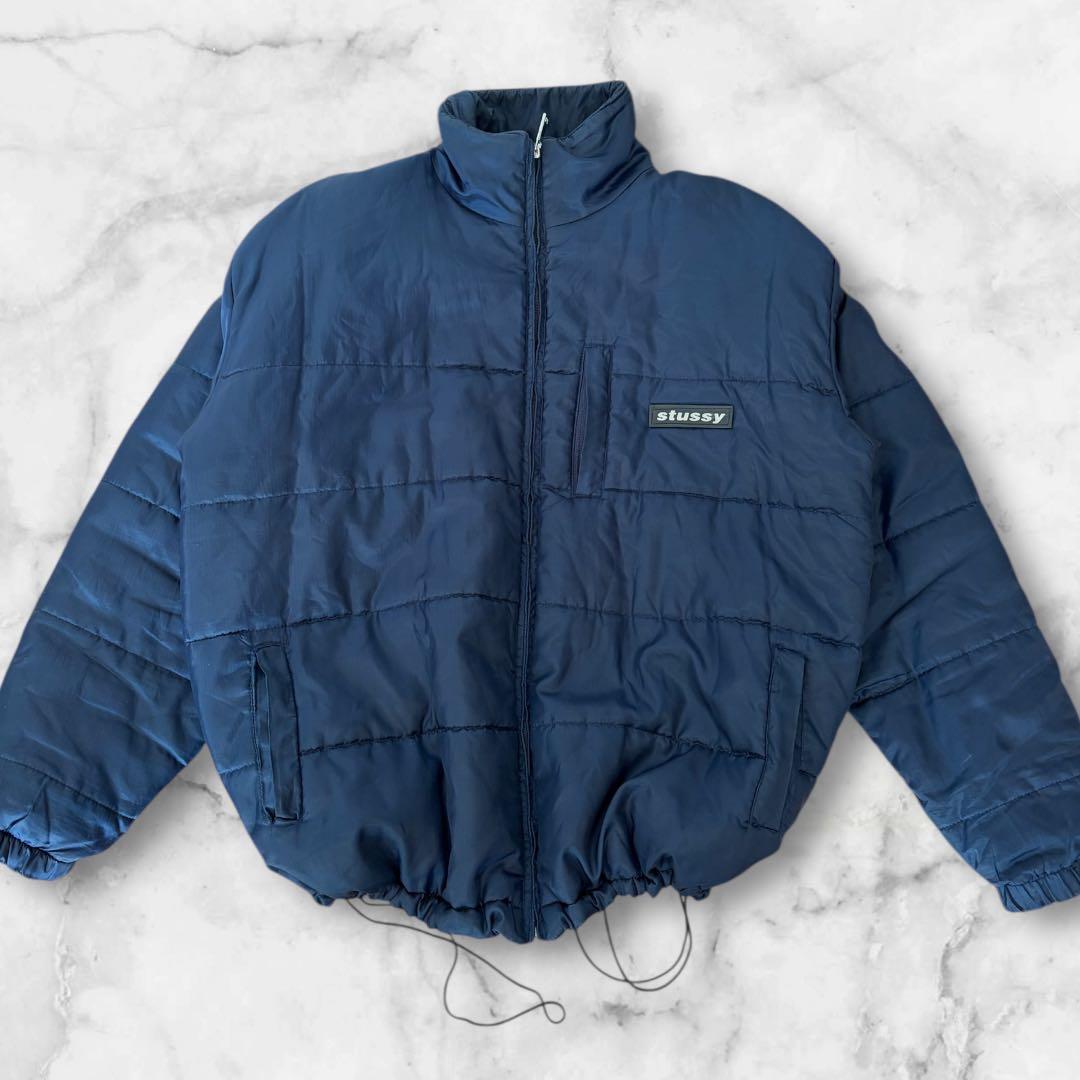希少 90s OLD STUSSY 中綿ジャケット ネイビー XL - メルカリ