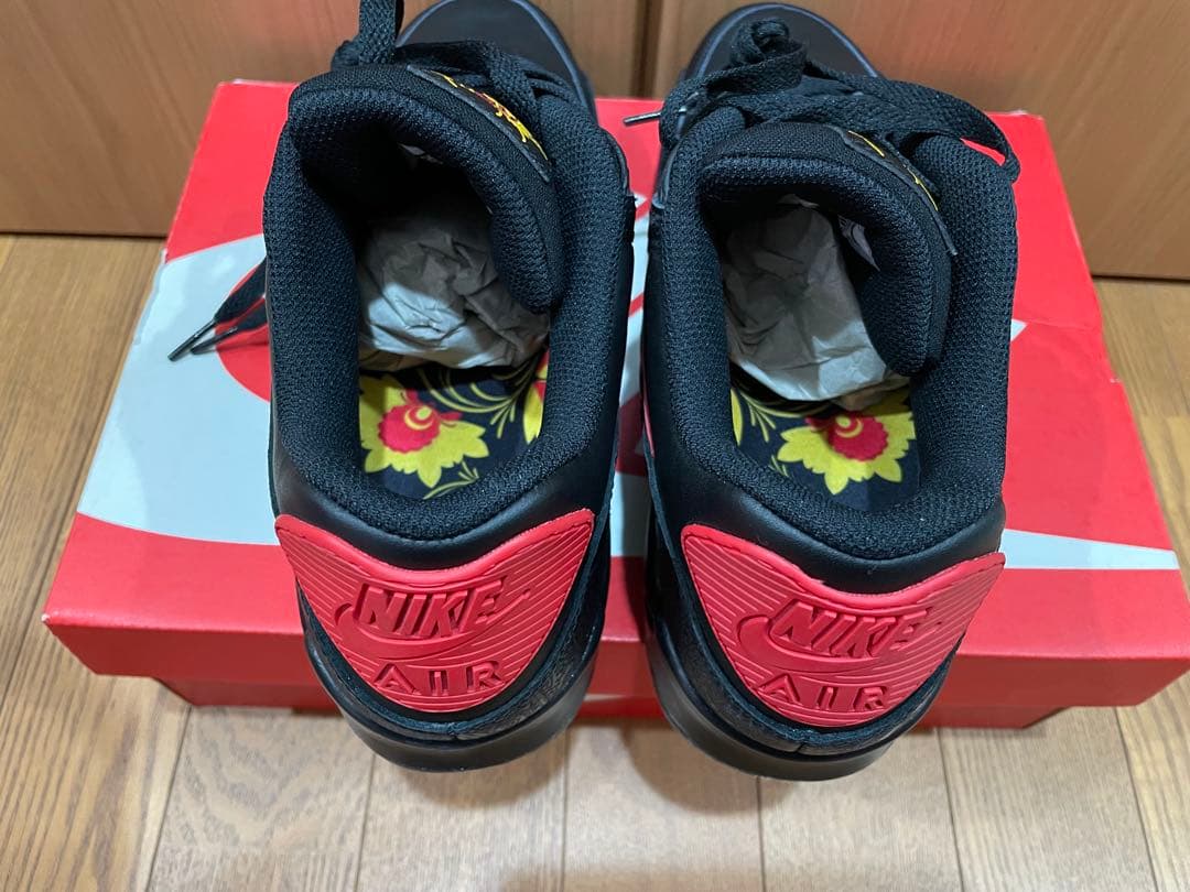 NIKE エアマックス90 ロシアン フローラル ブラックレッド 27.0cm