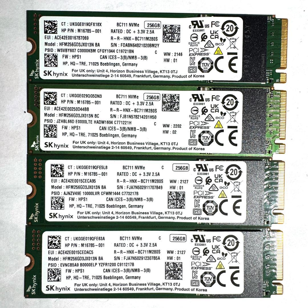 BC711 NVMe 256GB M.2 SSD 4枚セット【1231SK1】 Unidade de estado s lido SKHynix BC711 512 GB NVMe PCIe M.2 2230