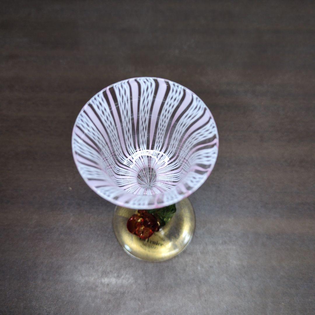 ムラーノガラス 金彩 レースガラス 花形ステム ミニグラス 酒器 - メルカリ