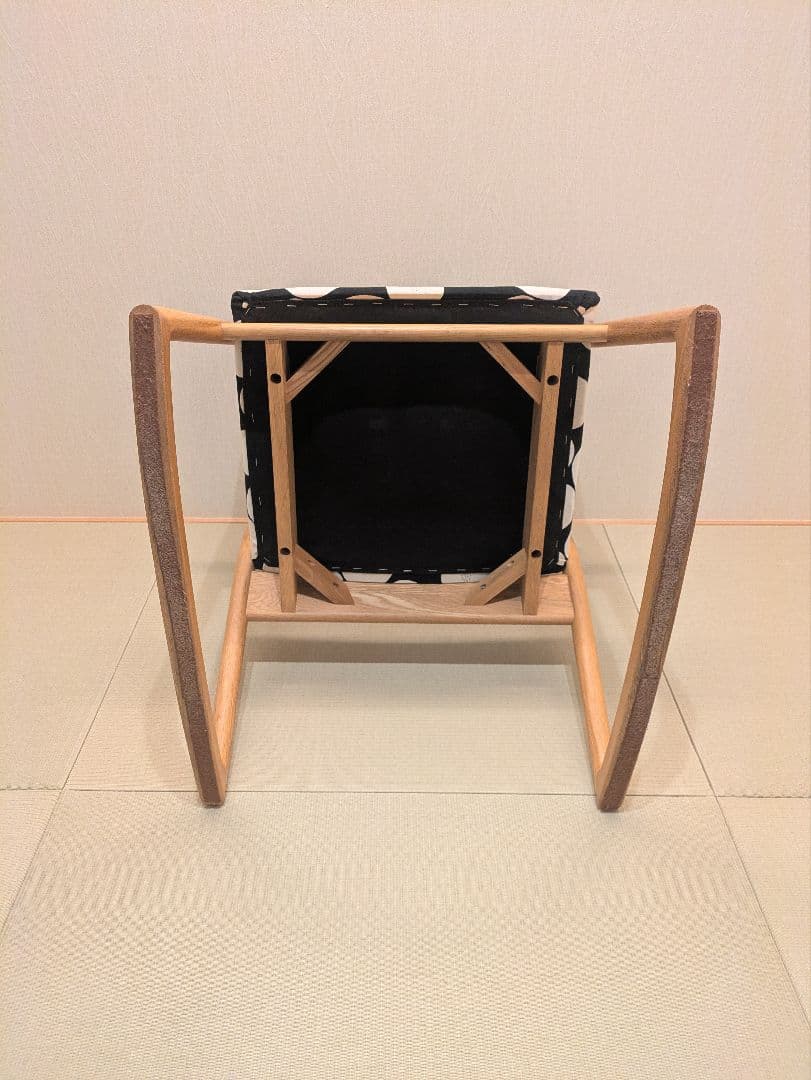 U-La】ロッキングアームチェア オーク 座面ハンドメイド グッドデザイン