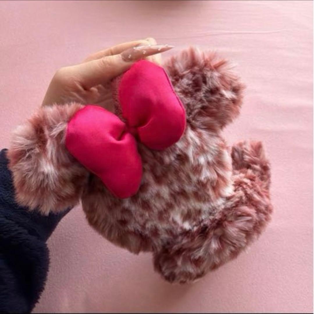 ディズニー イヤーマフ ヒョウ柄 ファー ピンク - メルカリ