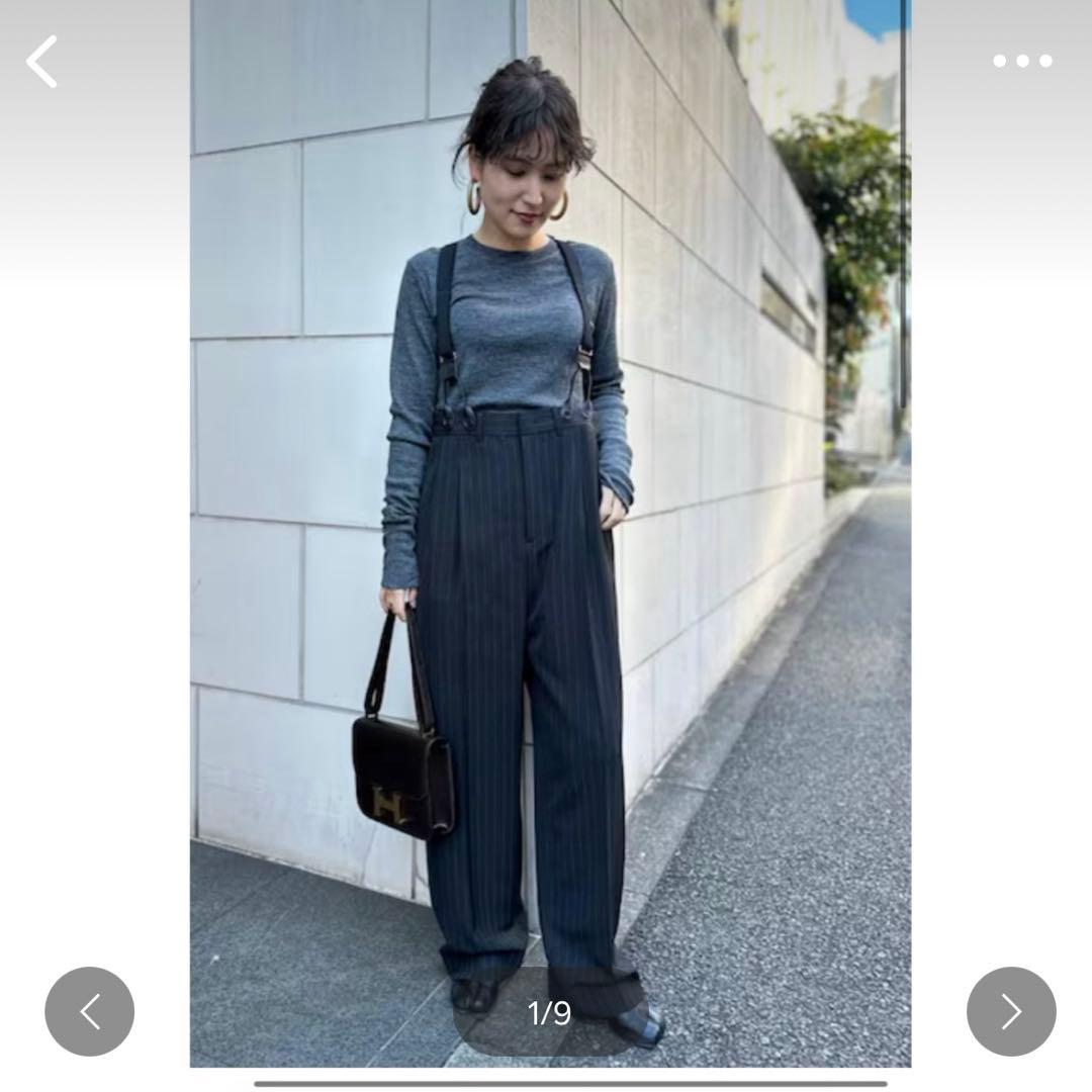 カレンソロジー curensology サスペンダーパンツ ストライプ - メルカリ