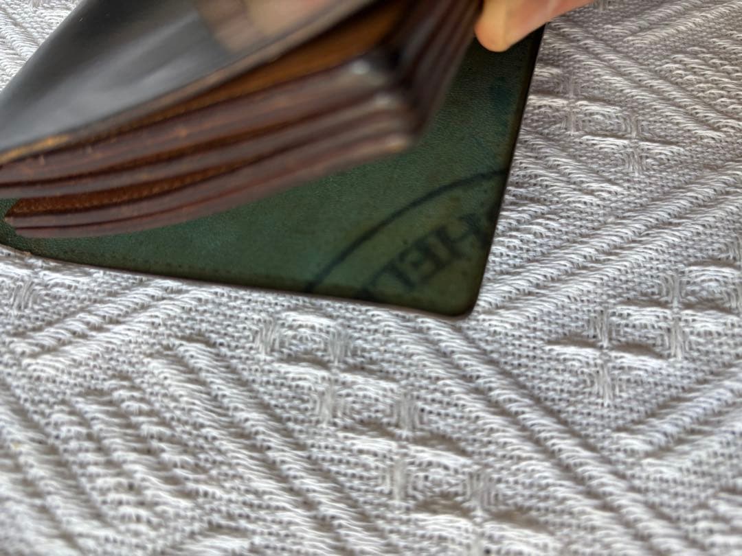 希少色 ヴィンテージformeフォルメコードバン長財布 スタンプ ダークブルー CENTENA】アニリンコードバン ターコイズ ラウンド長財布 | 藤巻百貨店