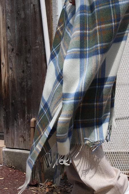 2/3限定値下 レア cristaseya カシミヤ チェック ポンチョ - メルカリ