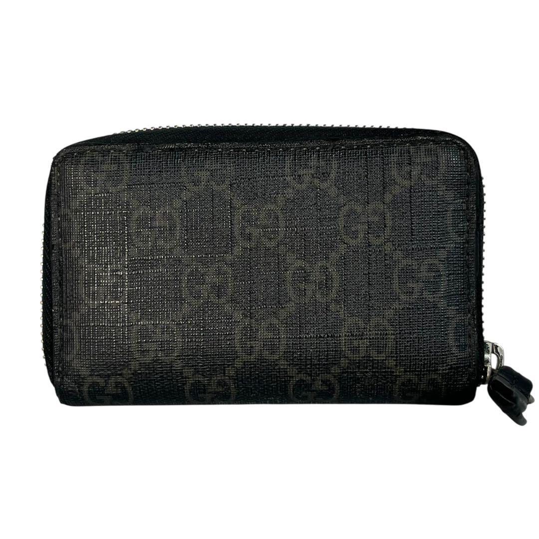 希少✨グッチ コインケース PVC GGロゴ イーグル 鳥 レザー ブラック