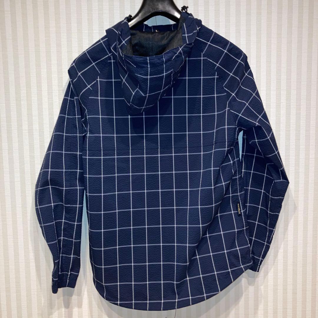 narituri ネイビー チェック柄 パーカーブルゾンジャケット S - メルカリ