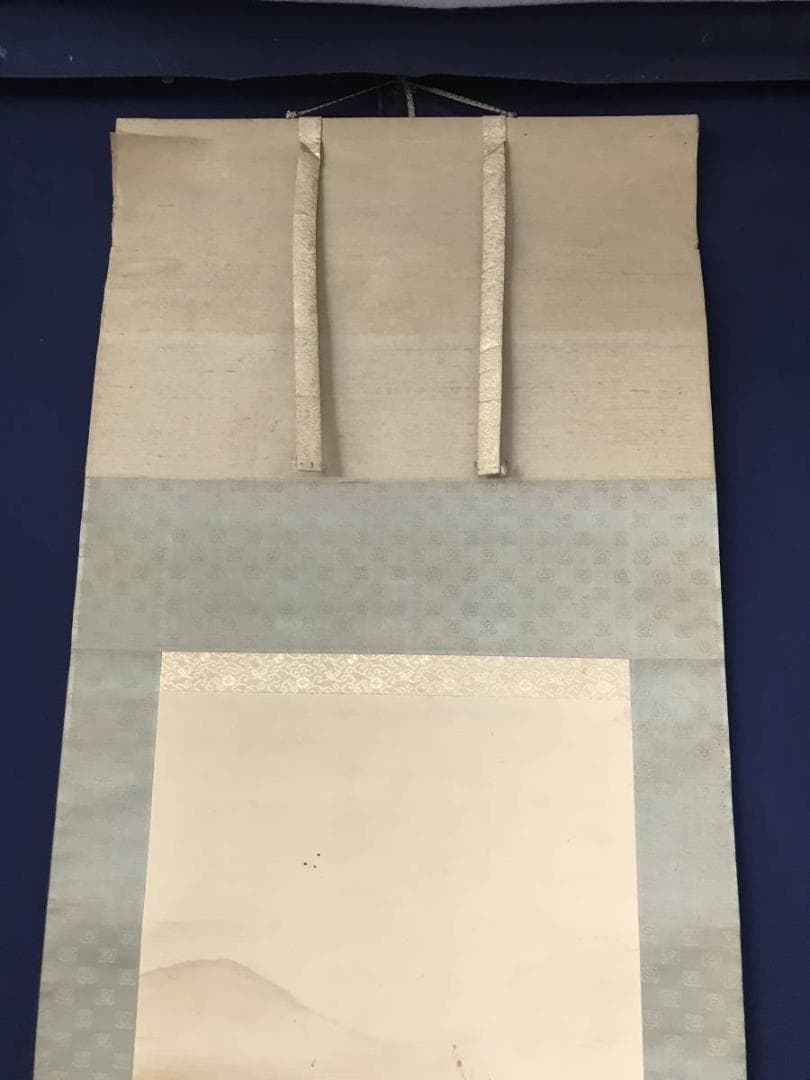 【真作】長陽/涼秋図/秋山人物図/秋景山水図/掛軸/名家伝来/AB-765