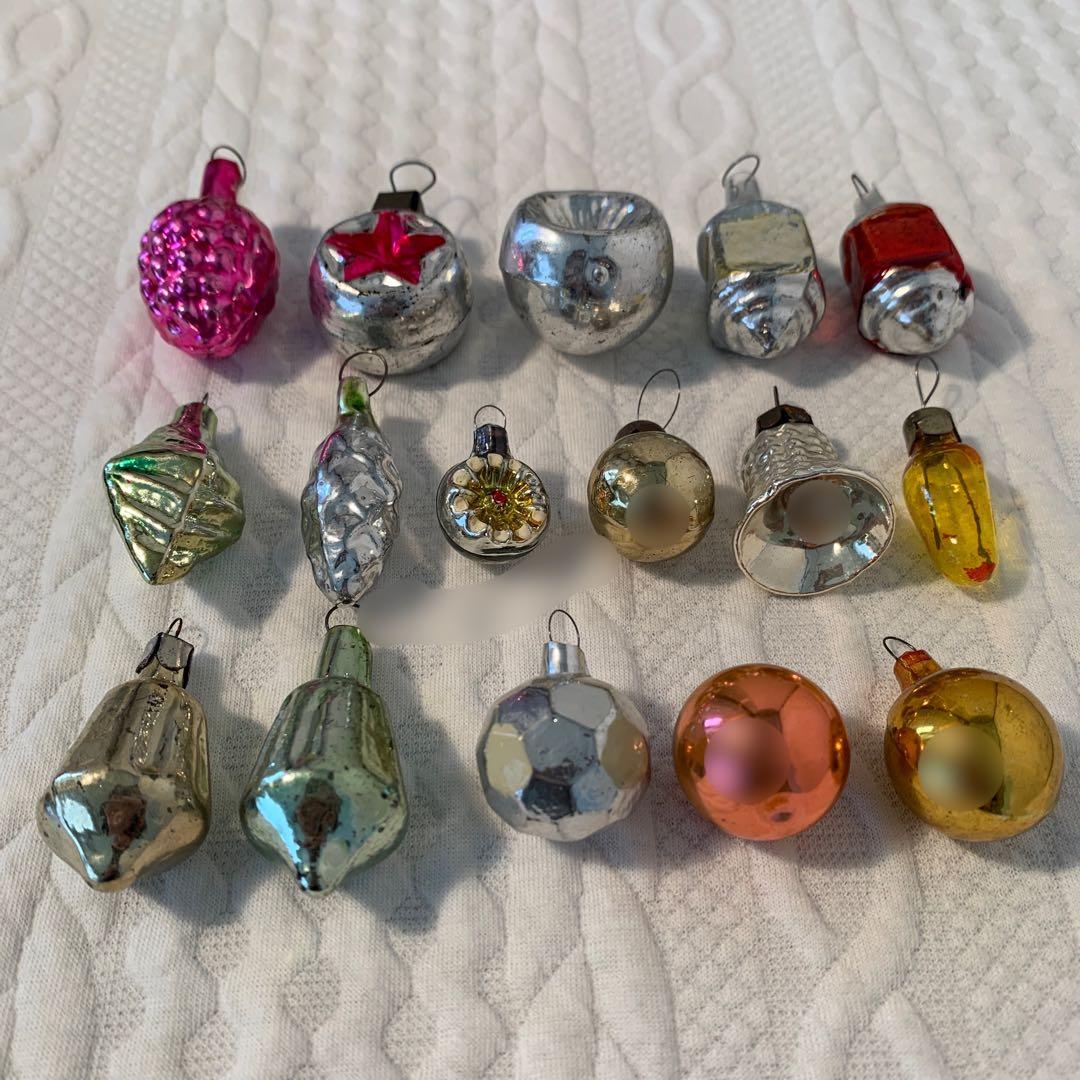 《greentomato》ソビエト ミニガラスオーナメントセット 16個