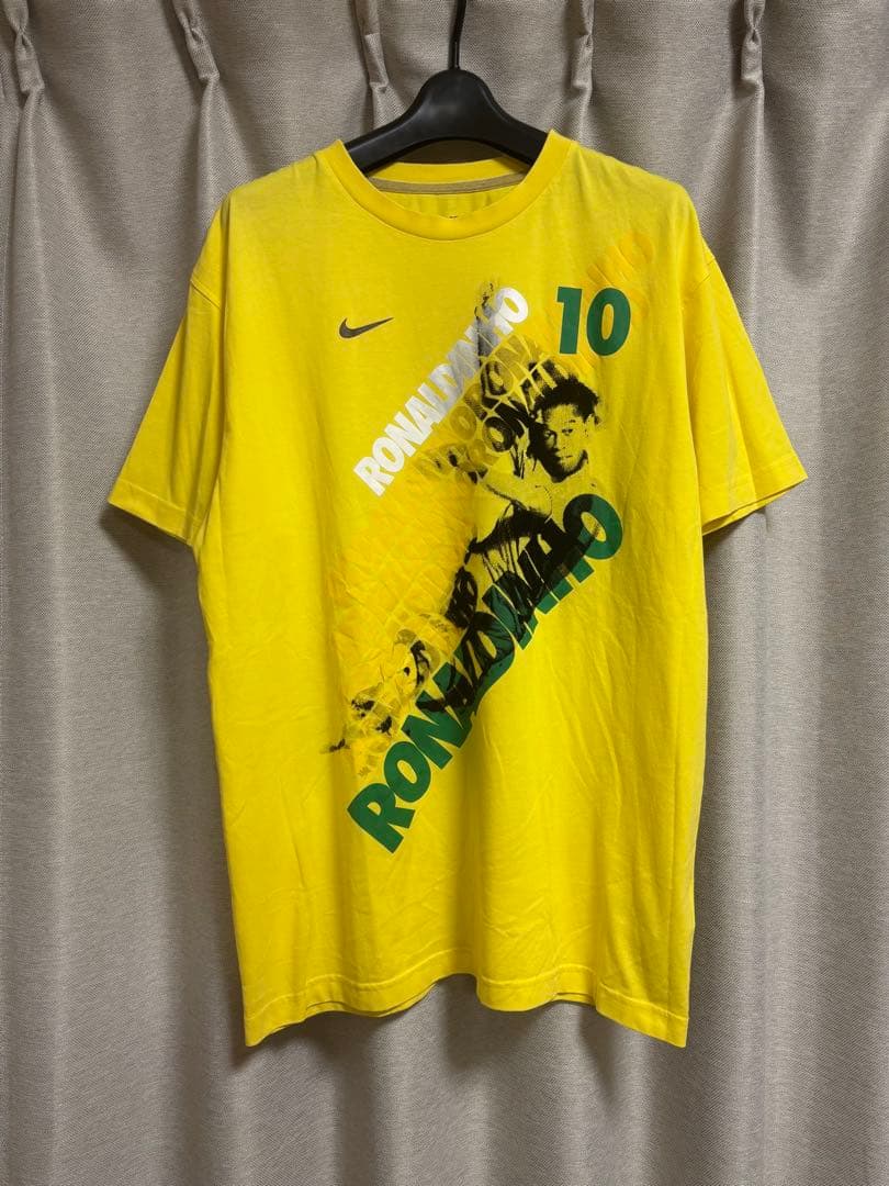 00s NIKE ナイキ ロナウジーニョ Tシャツ ブラジル 00s ナイキ ブラジル代表 Tシャツ ロナウジーニョ y2k テック系 - メルカリ