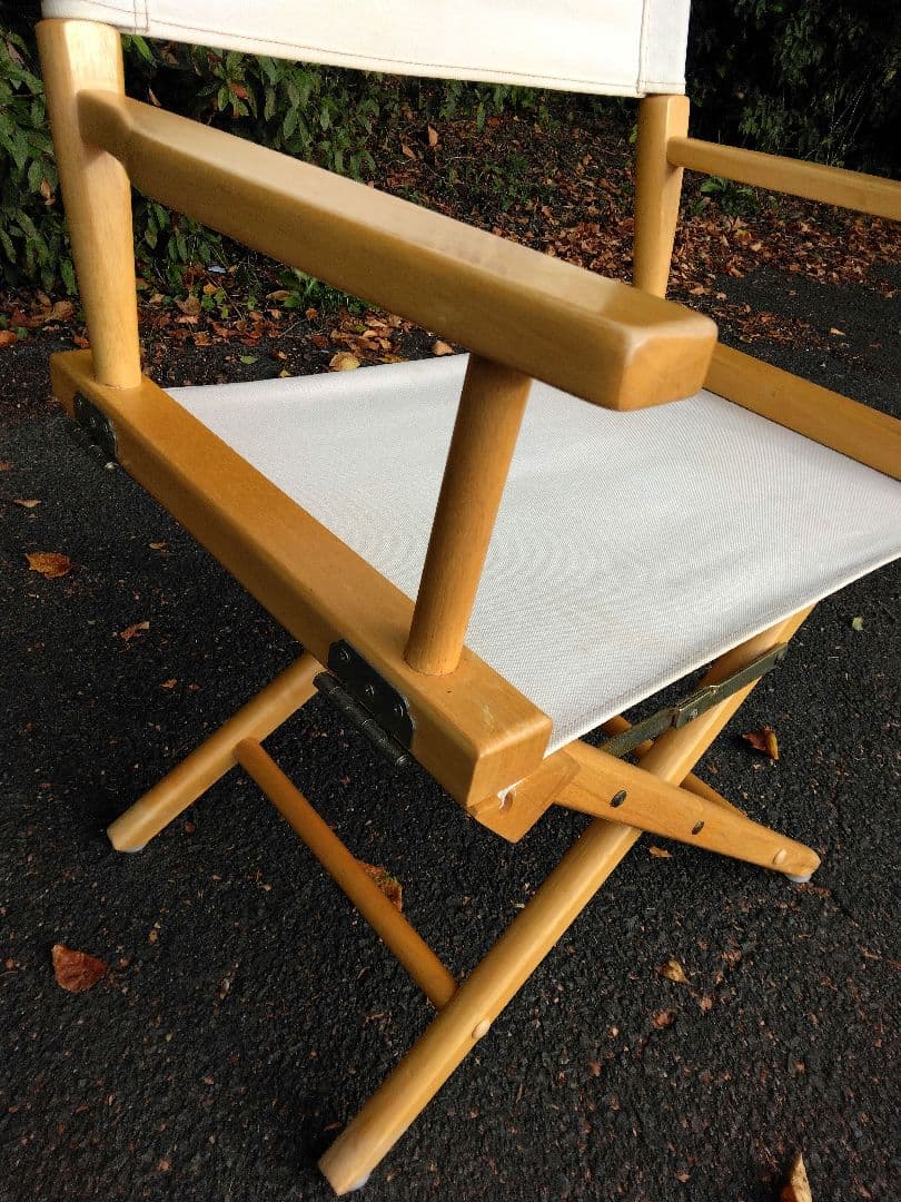 非売品　パナソニック　ディレクターズチェア 帆布　コットン　ウッド 　折りたたみ