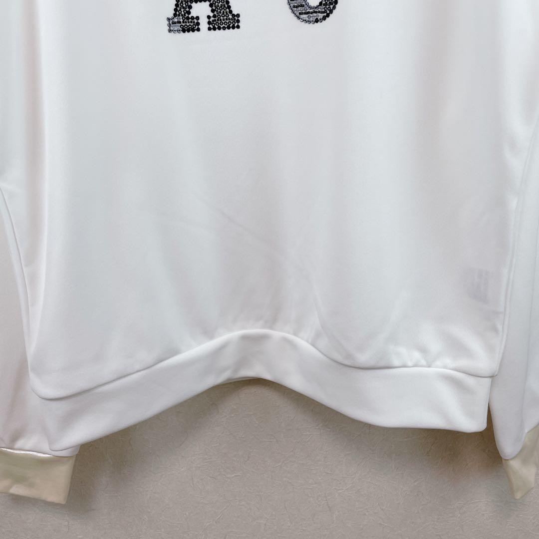 新品未使用 アルチビオ】機能薄手ダンボールニットロゴビーズパーカー