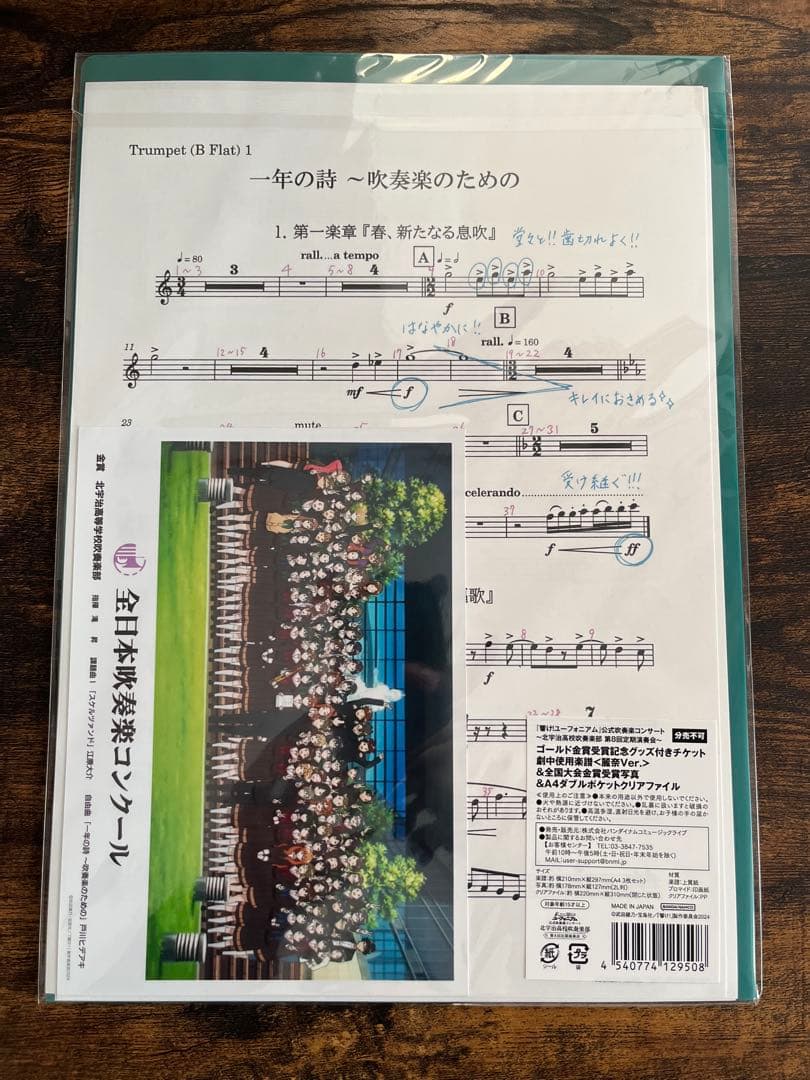 響け！ユーフォニアム 第8回定期演奏会 金賞受賞記念グッズ付きチケット 京都公演 第8回定期演奏会 グッズ情報 | TVアニメ『響け！ユーフォニアム3