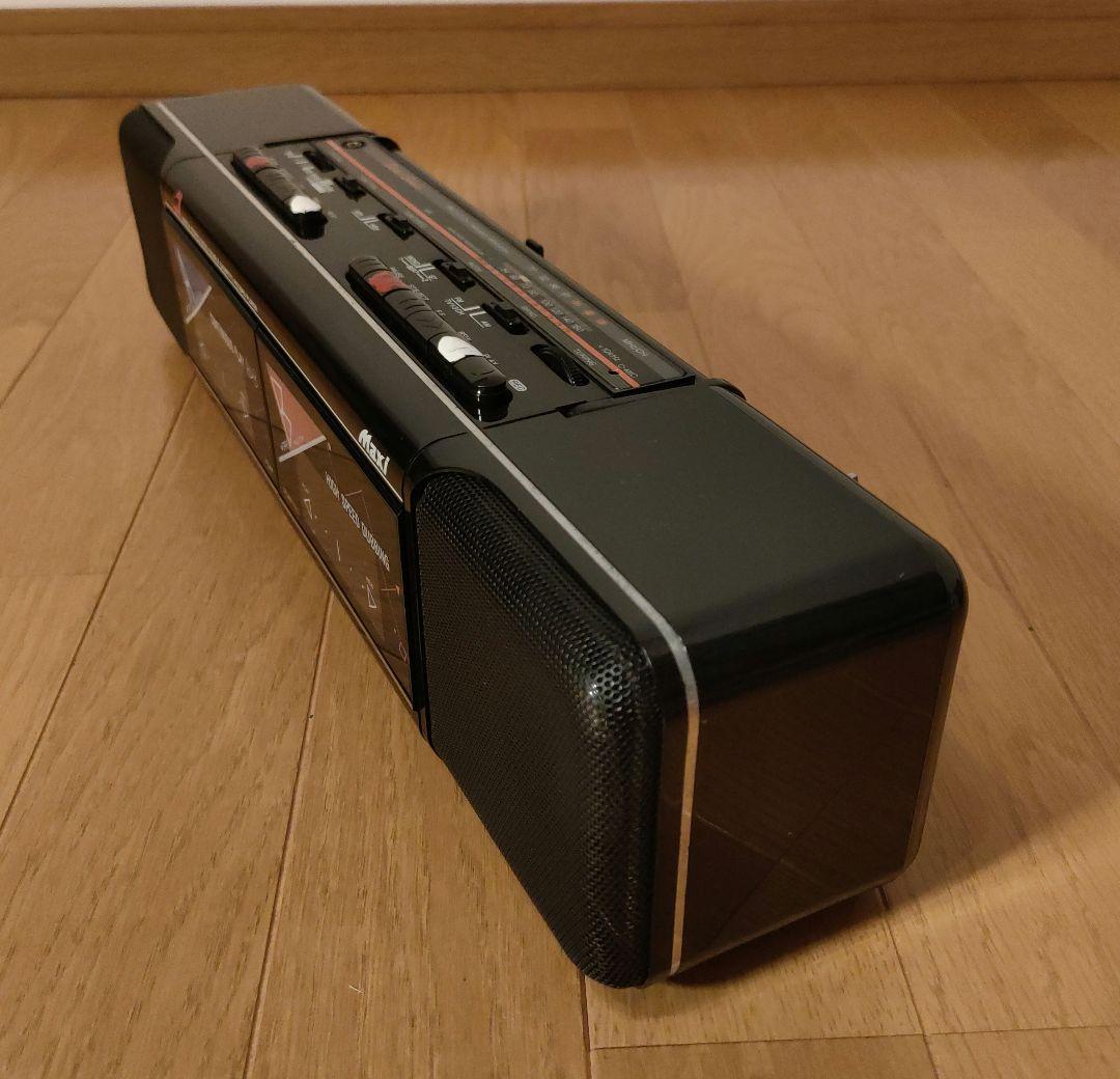 MAXI ポータブルラジカセ DRC-500 ダブルカセットデッキ レトロ - メルカリ
