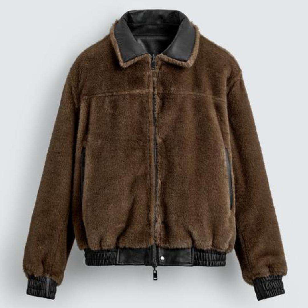 ZARA リバーシブル フェイクレザージャケット ブラック - メルカリ