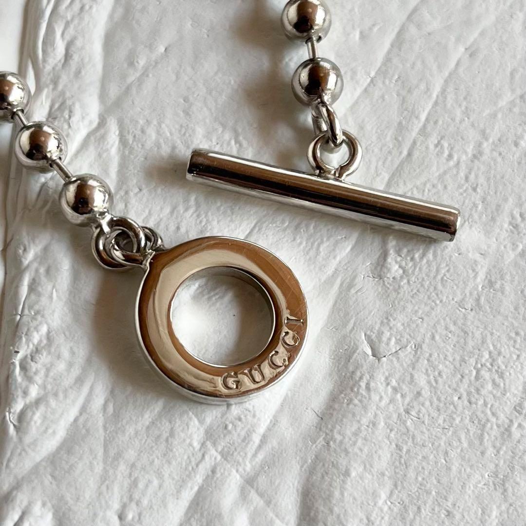 美品 GUCCI グッチ ブレスレット トグル ボールチェーン シルバー925