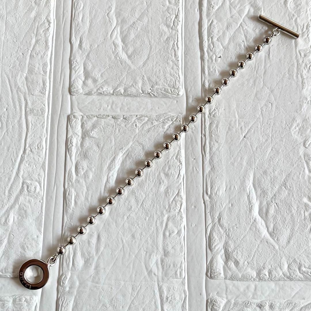 美品 GUCCI グッチ ブレスレット トグル ボールチェーン シルバー925