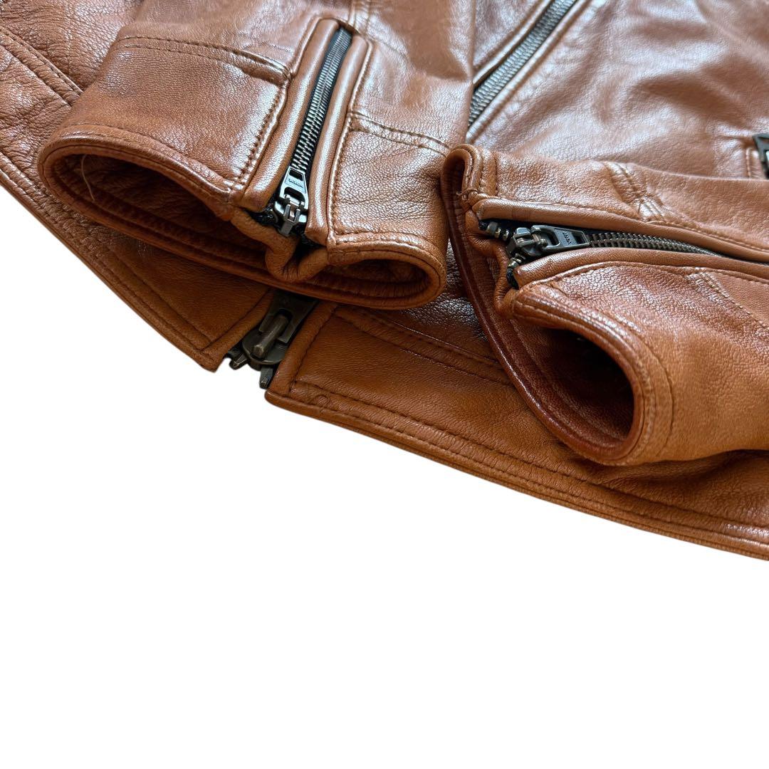 希少XXL】ジャックローズ 裏地総柄 シングルライダースジャケット 山羊