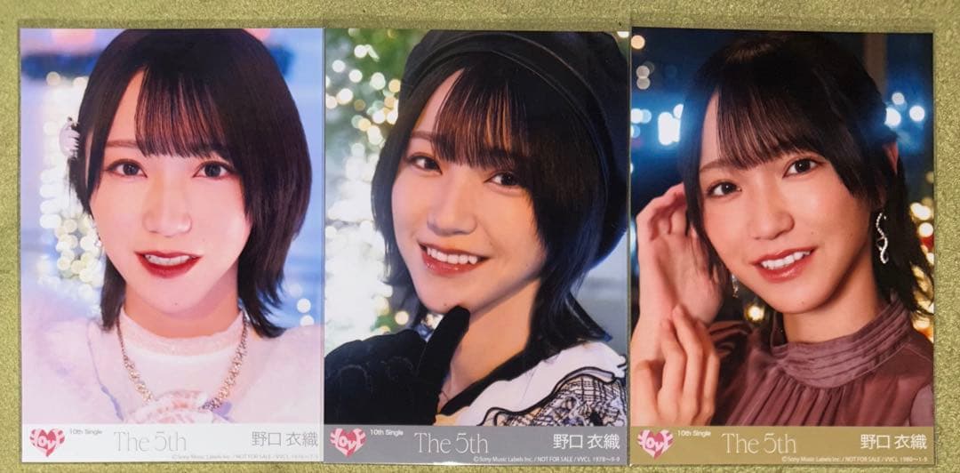 て*ん様 イコラブ 野口衣織 生写真 The 5th 封入 ABC コンプ - メルカリ