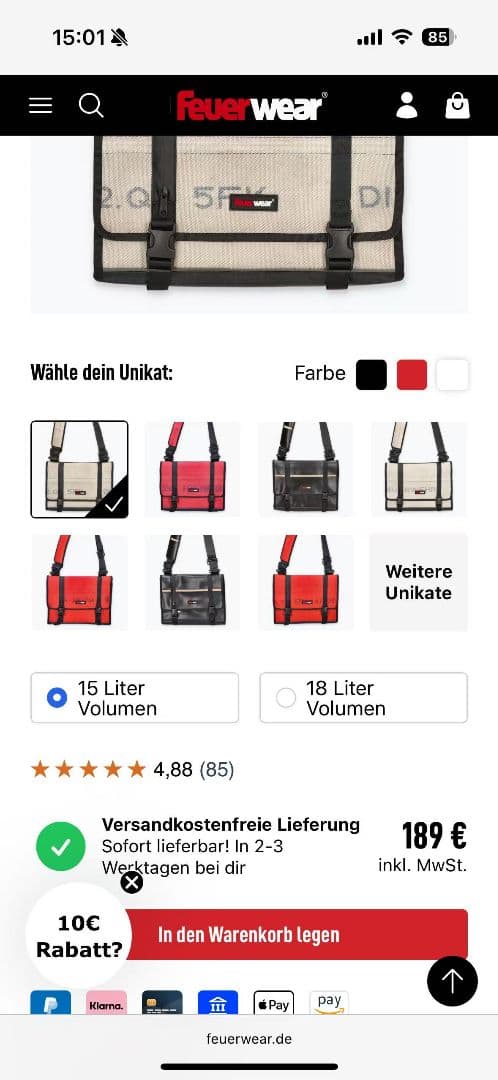 Feuerwear ドイツ製 消防ホースで作られた パソコンバッグ - メルカリ