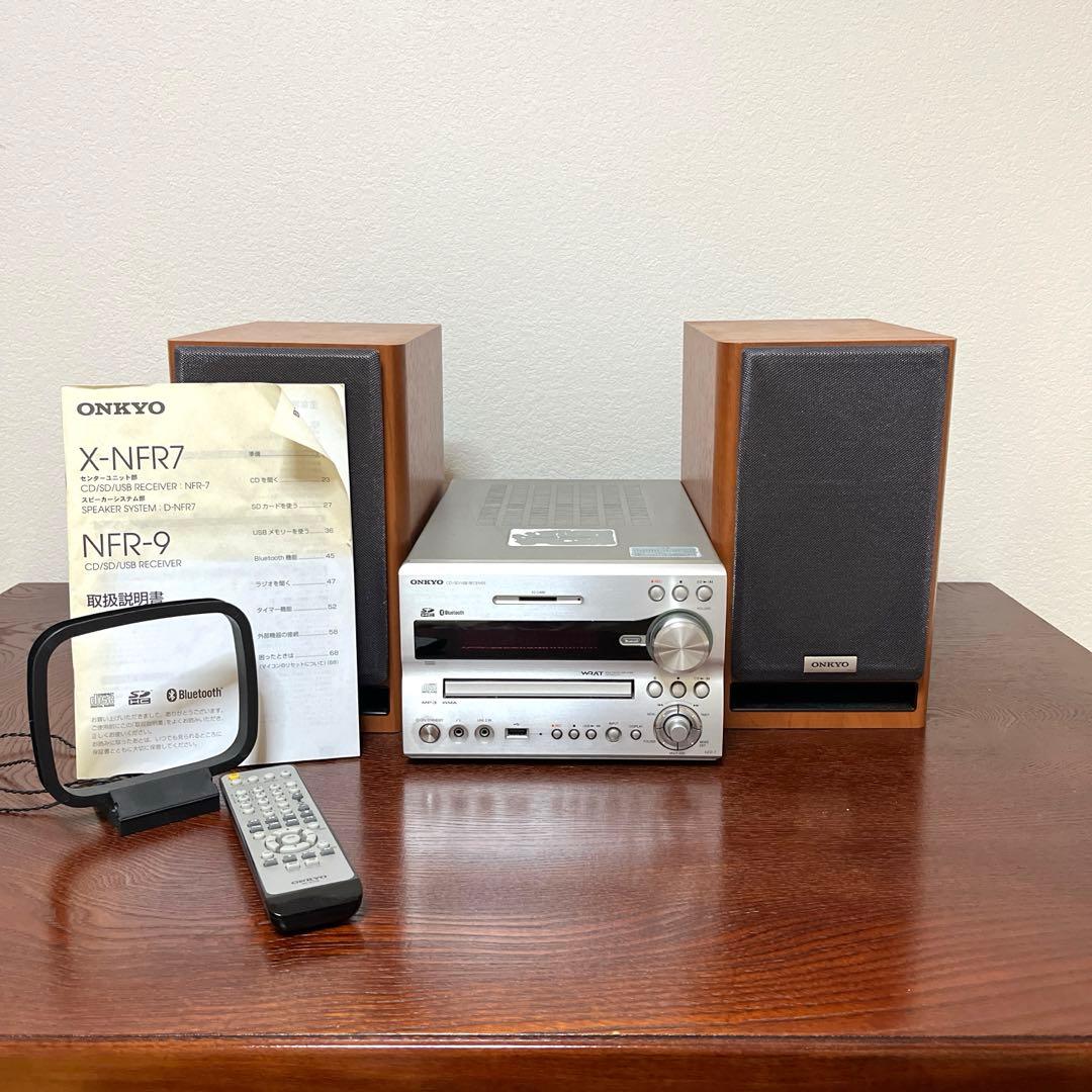 【最終値下げ12/15まで】ONKYO ミニコンポ 6点セット【訳あり品】 オンキヨー、Bluetooth/NFC対応で約3万円のCDミニコンポ。FM補完放送