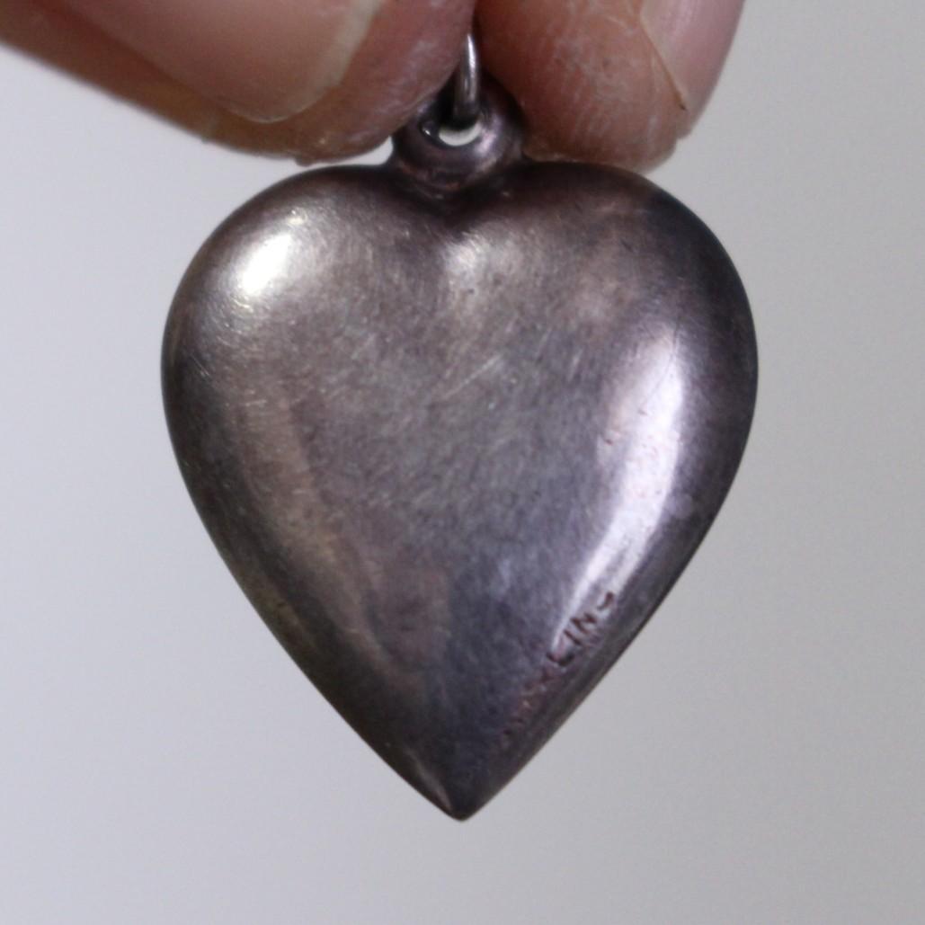 40s スウィートハートジュエリー シルバー 百合 ギフトに 古着に