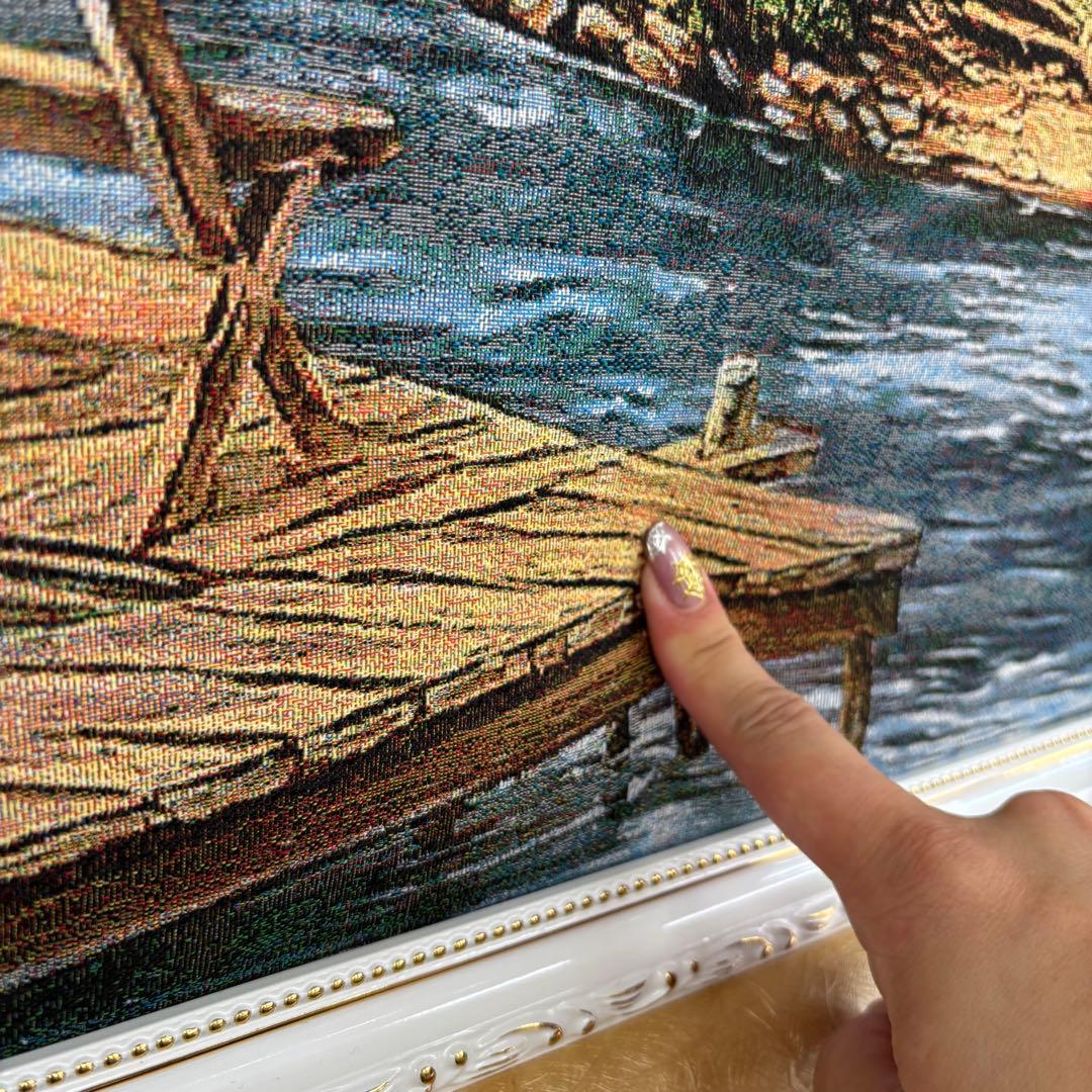 幅137×高さ77 自然の風景 水車小屋 絵画 アウトレット特価品 お買い得