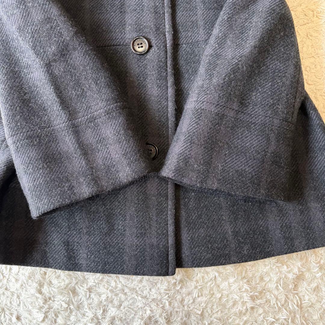 美品✨バーバリーロンドン ポンチョ風ショートコート ノバチェック