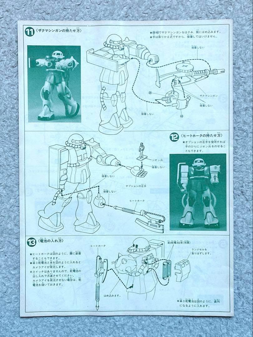 初版品 ヴィンテージ バンザイマーク 旧バンダイ模型 1/60 量産型ザク