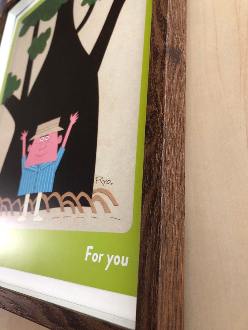 PK額装品 柳原良平 アンクル船長 アンクルトリス 大木 A3額入 ポスター