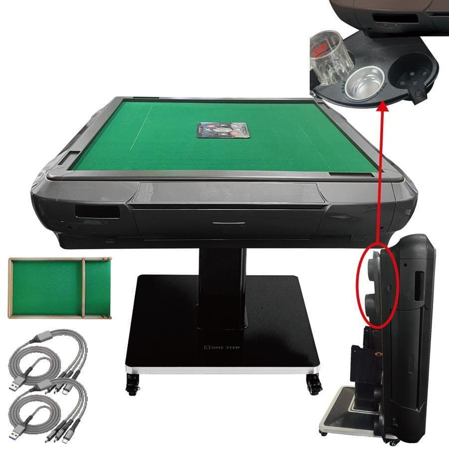 全自動麻雀卓 ガラス製脚 家庭用 折りたたみ 麻雀台 静音（ブラック：33mm）