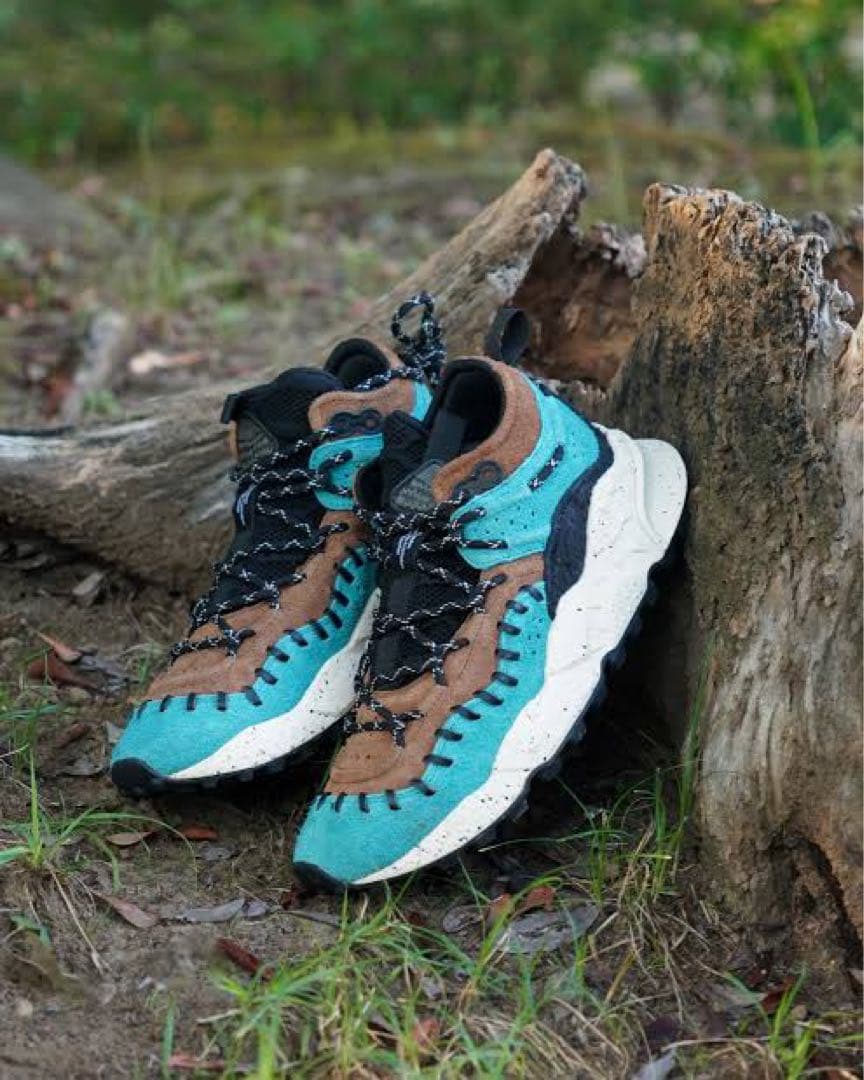 フラワーマウンテン モヒカン ターコイズ/ダークブラウン 27.5cm