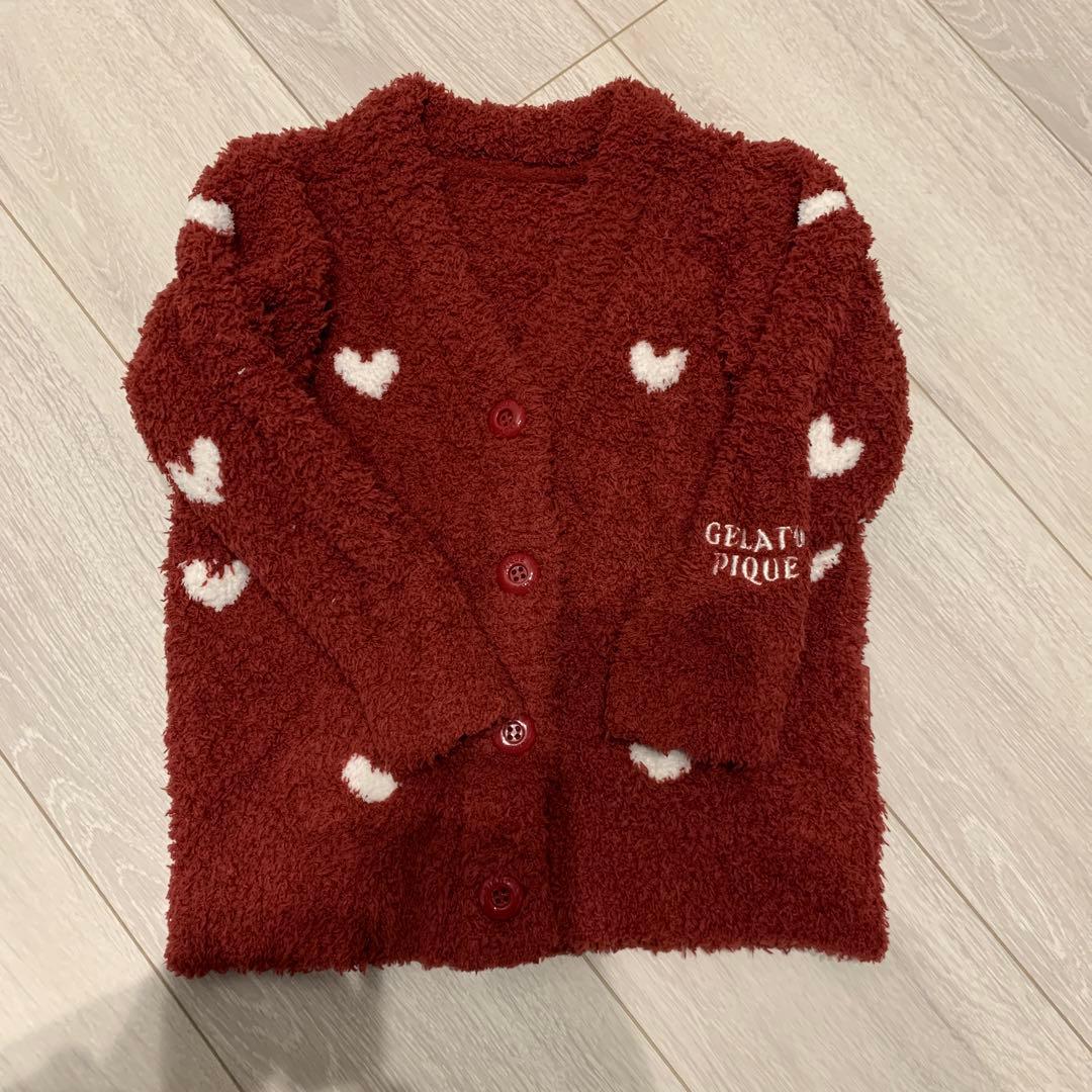 GELATO PIQUE ジェラピケ ハート柄カーディガン 90-100 - メルカリ