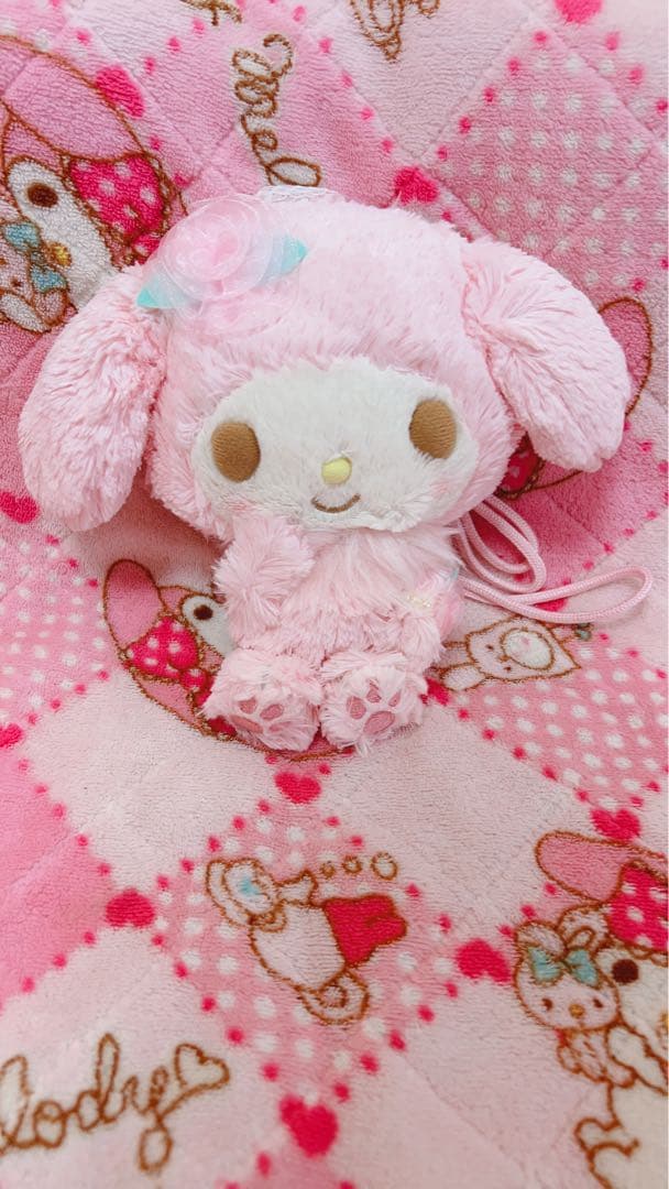 マイメロディ オトメロ　ポシェット マイメロディ】フェイス型キラキラポーチチャーム