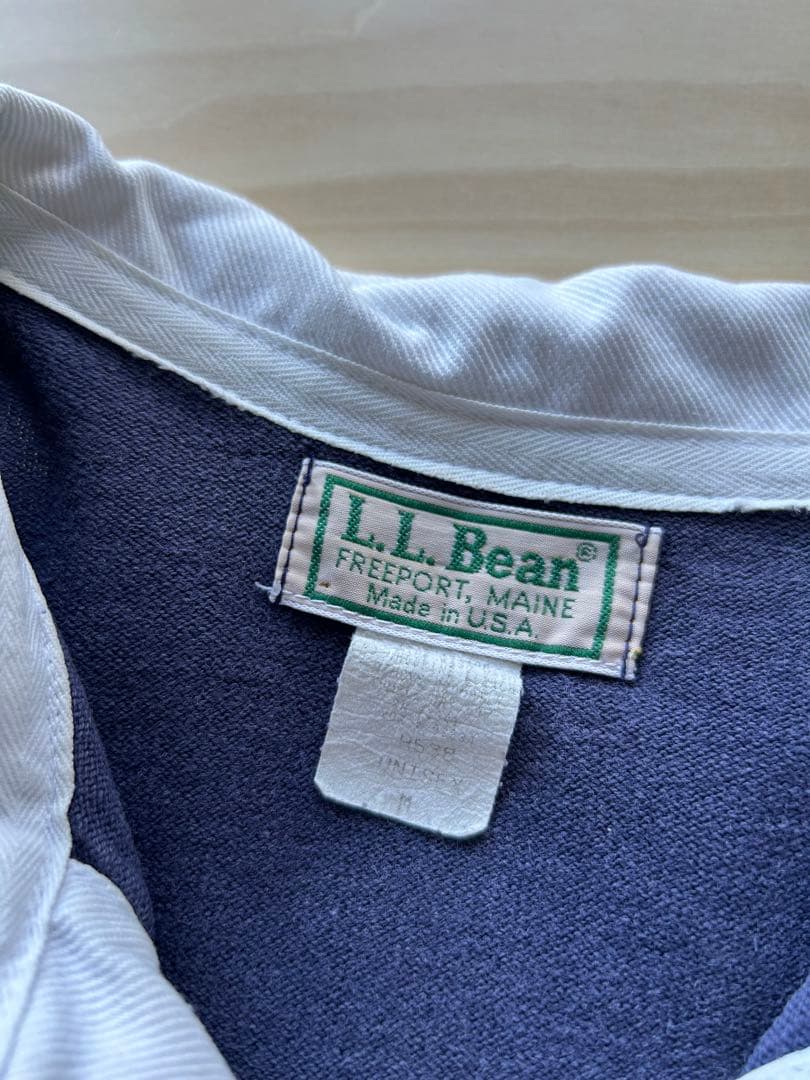 80s-90s L.L.Bean ラグビーシャツsize:M USA製