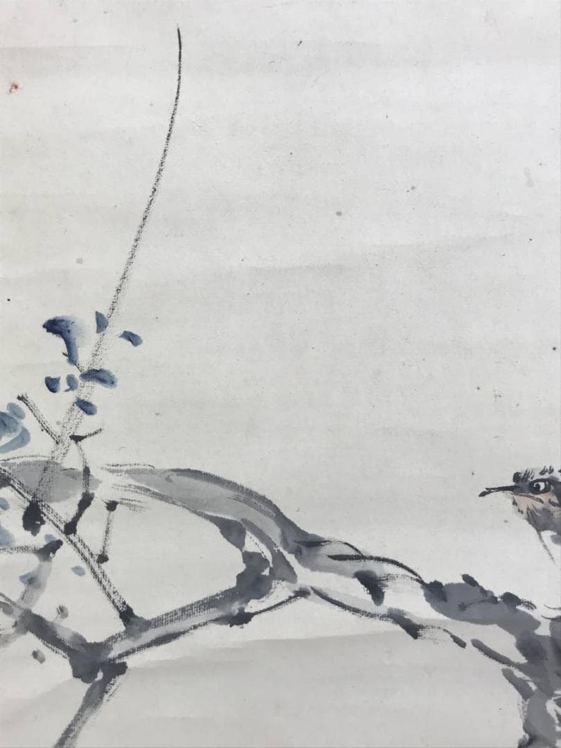 【真作】石井金陵/柘榴に小禽図/花鳥図/小鳥図/掛軸☆宝船☆AD-451