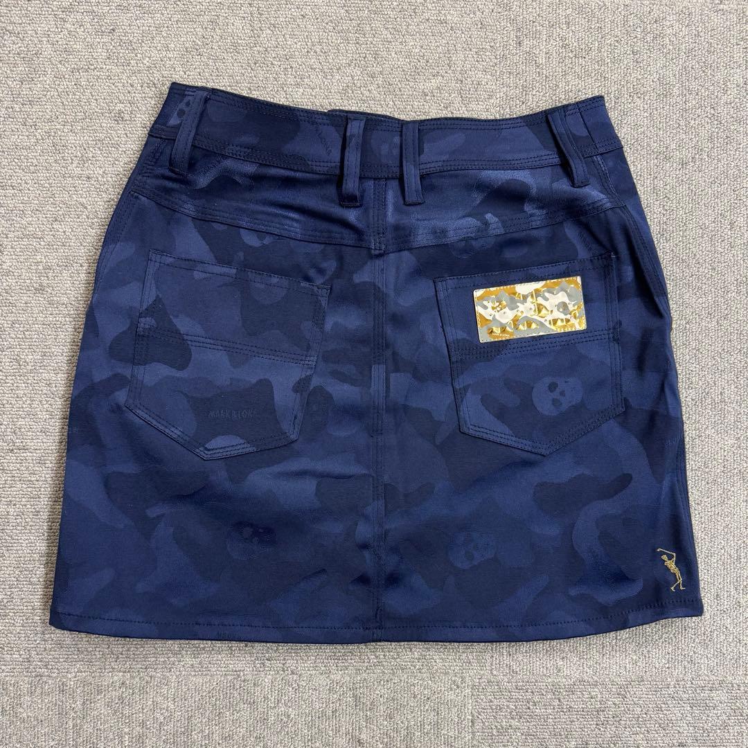 マークアンドロナ レディース ゴルフ ミニ スカート 迷彩 ブルー S