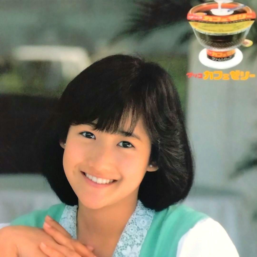 一*郎様 ☆岡田有希子☆グリコ カフェゼリー☆下敷き☆おまけ付☆昭和