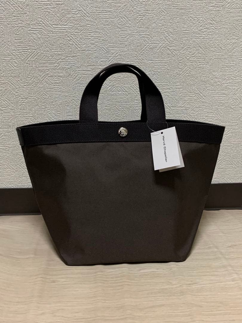 ジ*ン様 エルベシャプリエ 707c ノワール人気色モカ　舟形 トートバッグ M Herve Chapelier（エルベシャプリエ） コーデュラ 舟型 トート M 707C