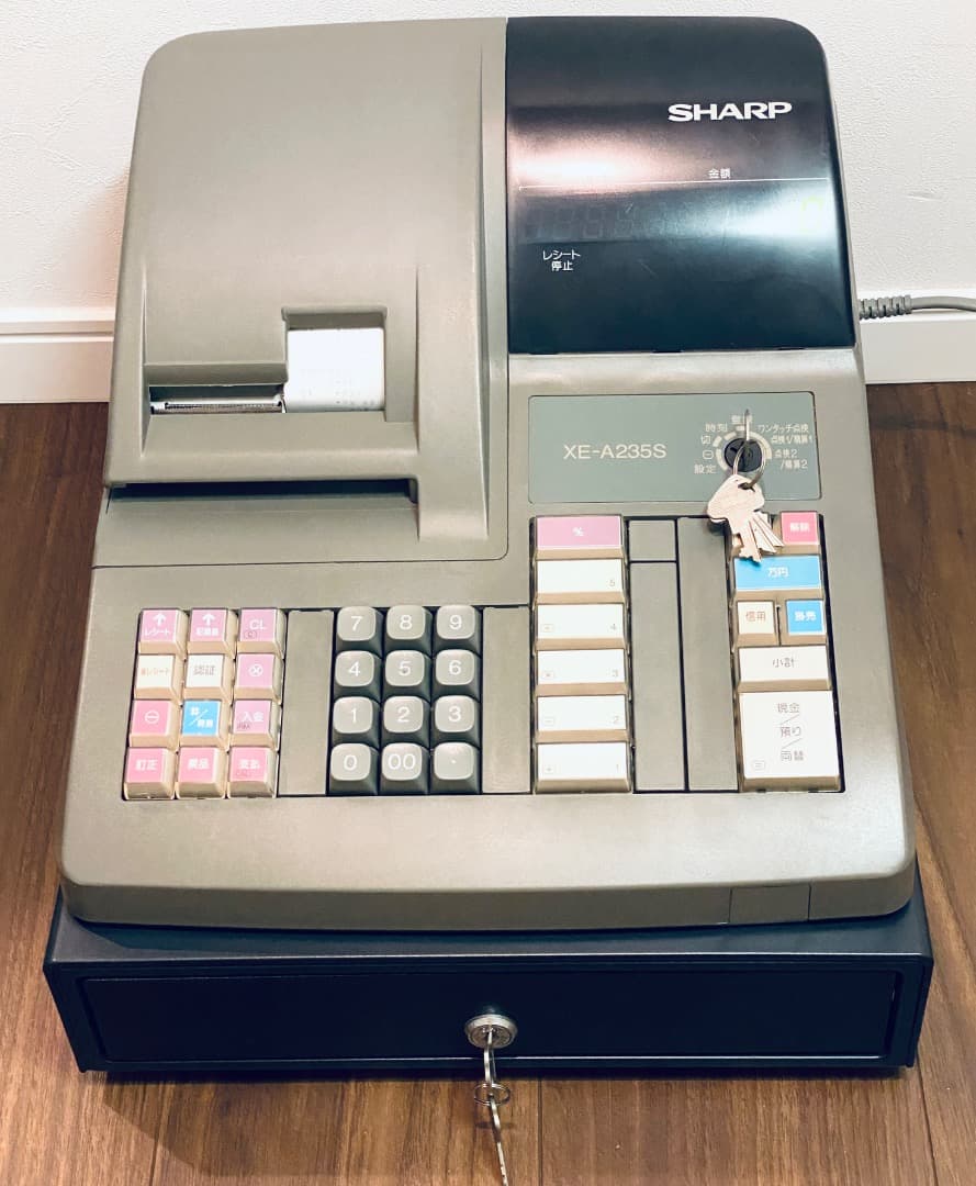 一*路様 美品！動作確認済み 初期化済 SHARP シャープ XE-A235S Amazon | SHARP 2シートプリンタ搭載電子レジスタ 5部門 | レジスター