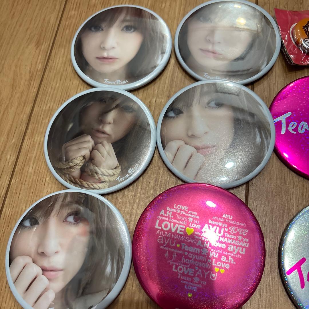 浜崎あゆみ 缶バッジ、缶ミラー18点セット まとめ売り 未開封