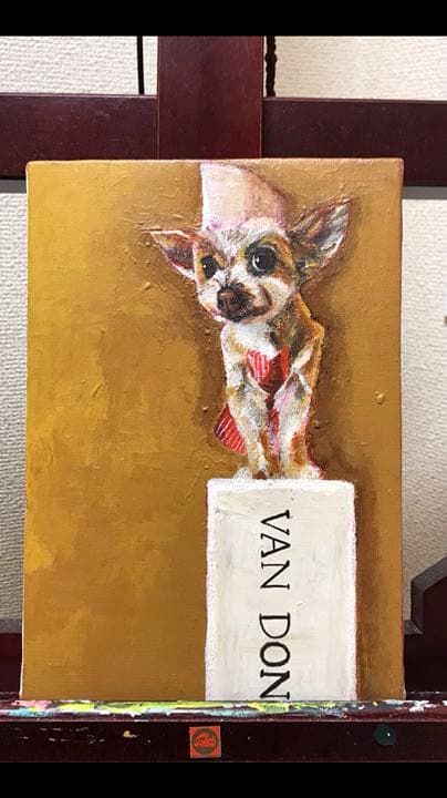 アクリル画 犬  絵画 動物 ワンコの画像集めてみました‼️ #イラスト好き #アクリル絵の具