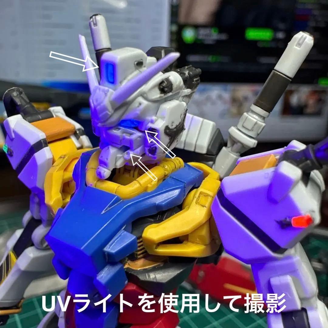 【完成品】HG 白いガンダム　部分塗装【完成品】HGUC　Gアーマー　2セット