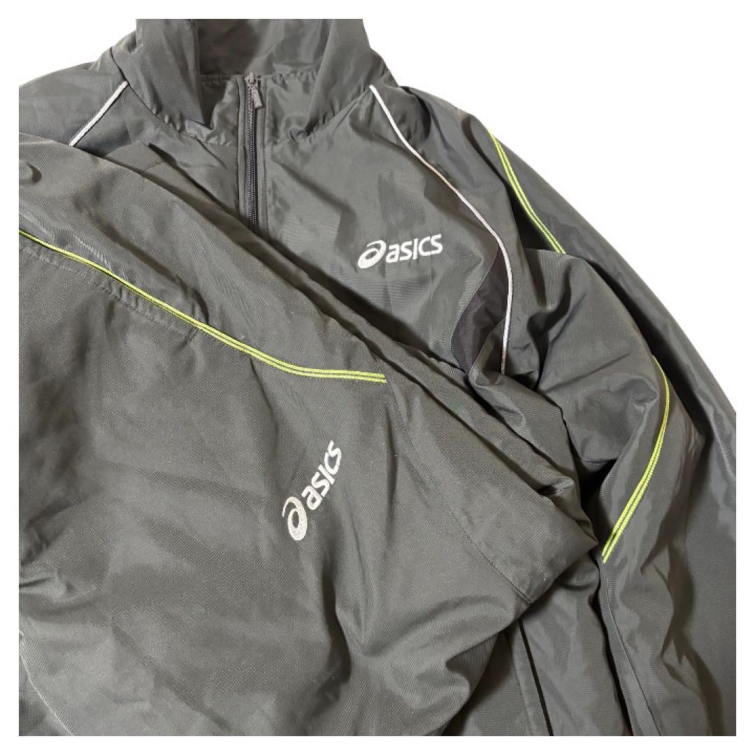 美品 asics アシックス 中綿 ウインドブレーカー セットアップ L