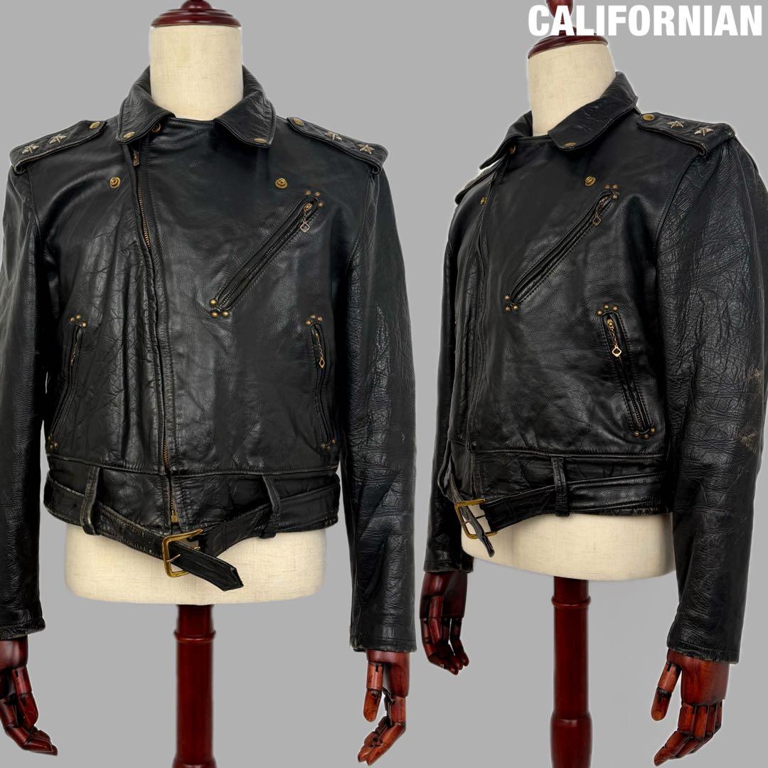 希少 CALIFORNIAN 50s 2スター レザーライダースジャケット 42 50s TWO STAR RIDERS 42 | SECOND TIME GLORY | ヴィンテージレザー