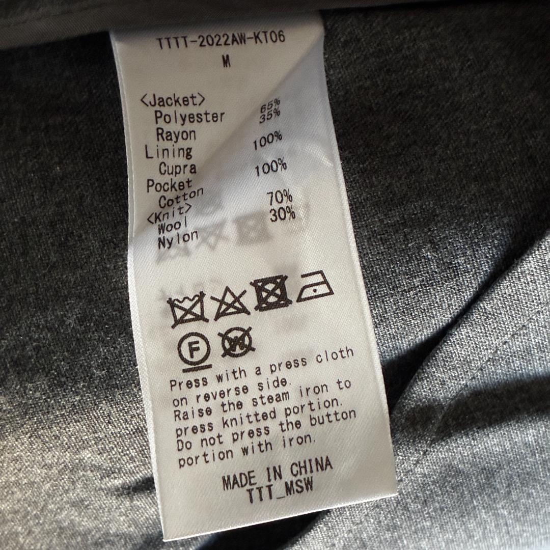 TTT MSW 22aw knit docking tailor jacket - メルカリ