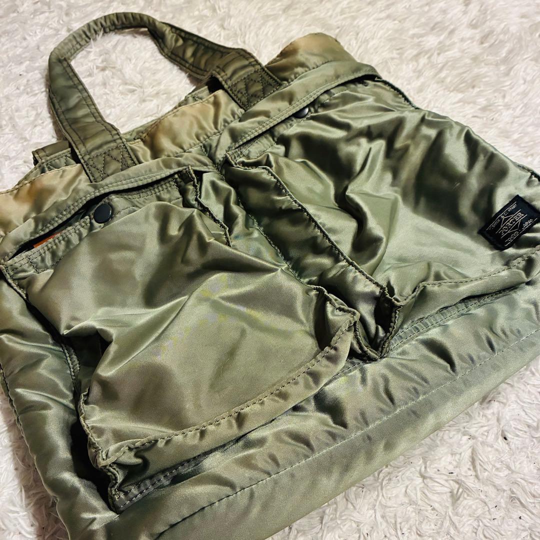 廃盤・希少色】PORTER タンカー トートバッグ セージグリーン 吉田