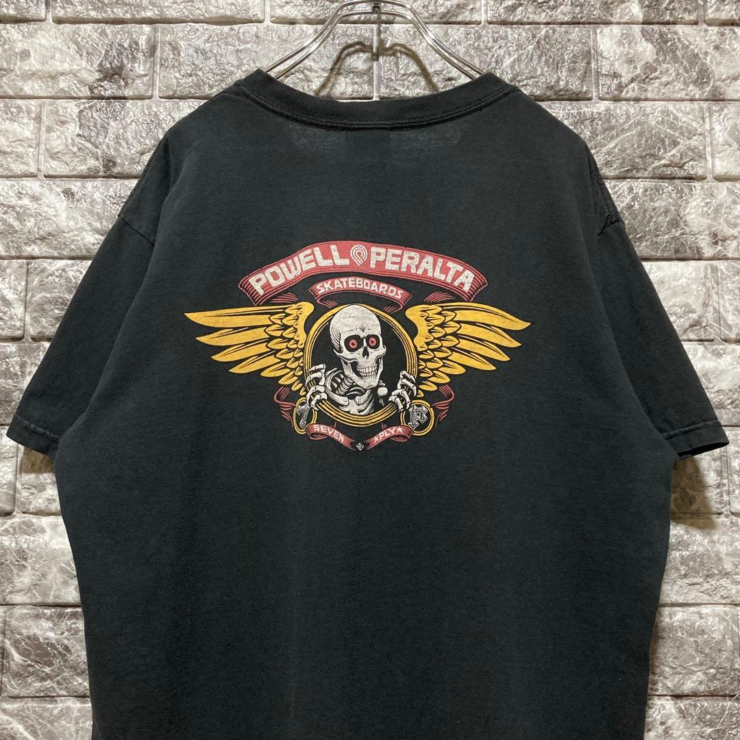 希少 POWELL Tシャツ L パウエルペラルタ スカル のぞき 覗き - メルカリ