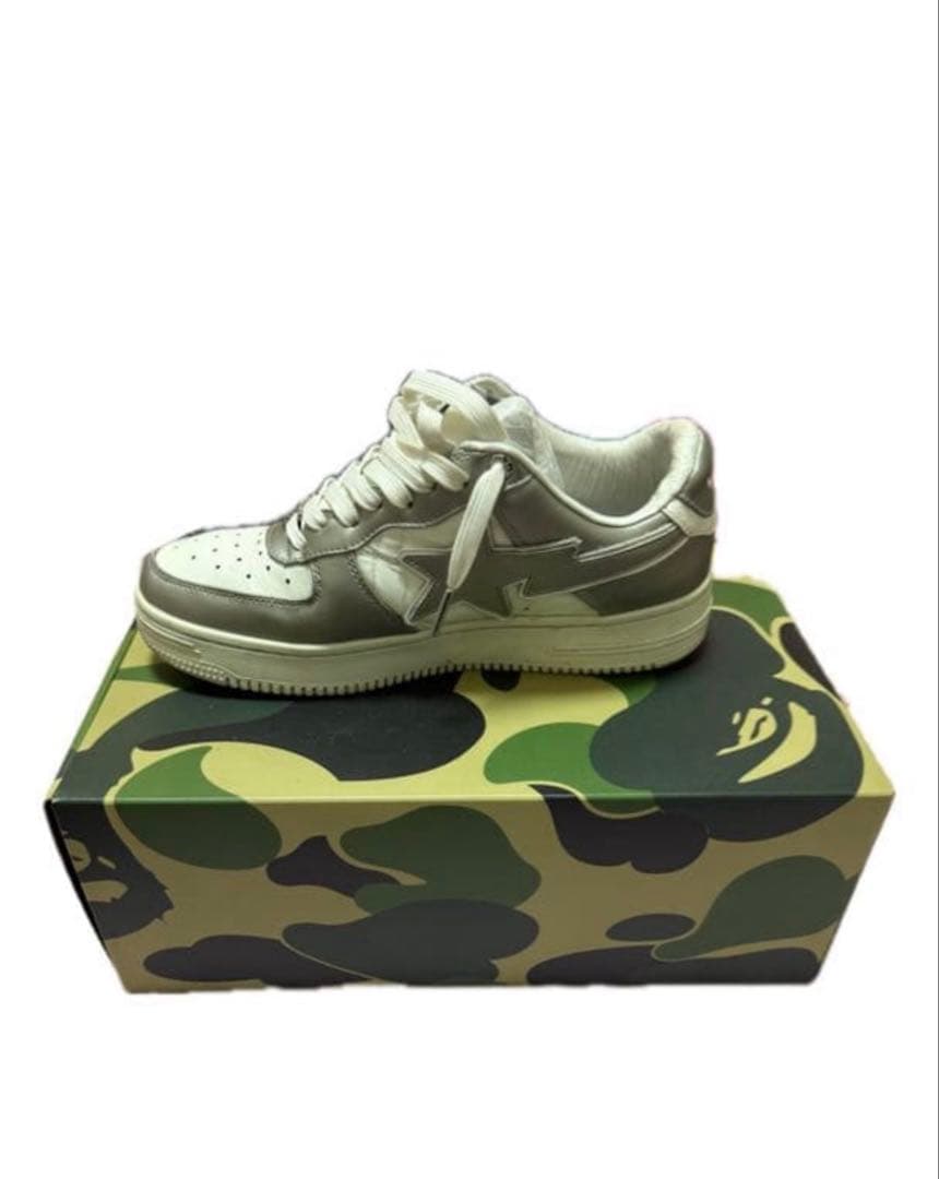 BAPESTAR グレーx白 26.5cm 箱あり