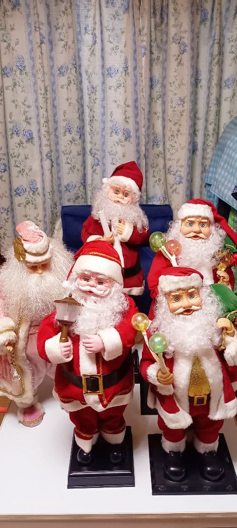 アメリカンヴィンテージ サンタクロース置物 「フィギュア」5体セット